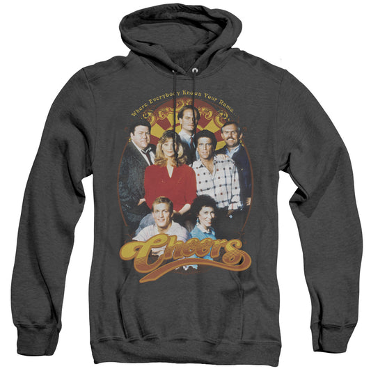 Cheers - Group Shot - Adult Heather Hoodie - Black