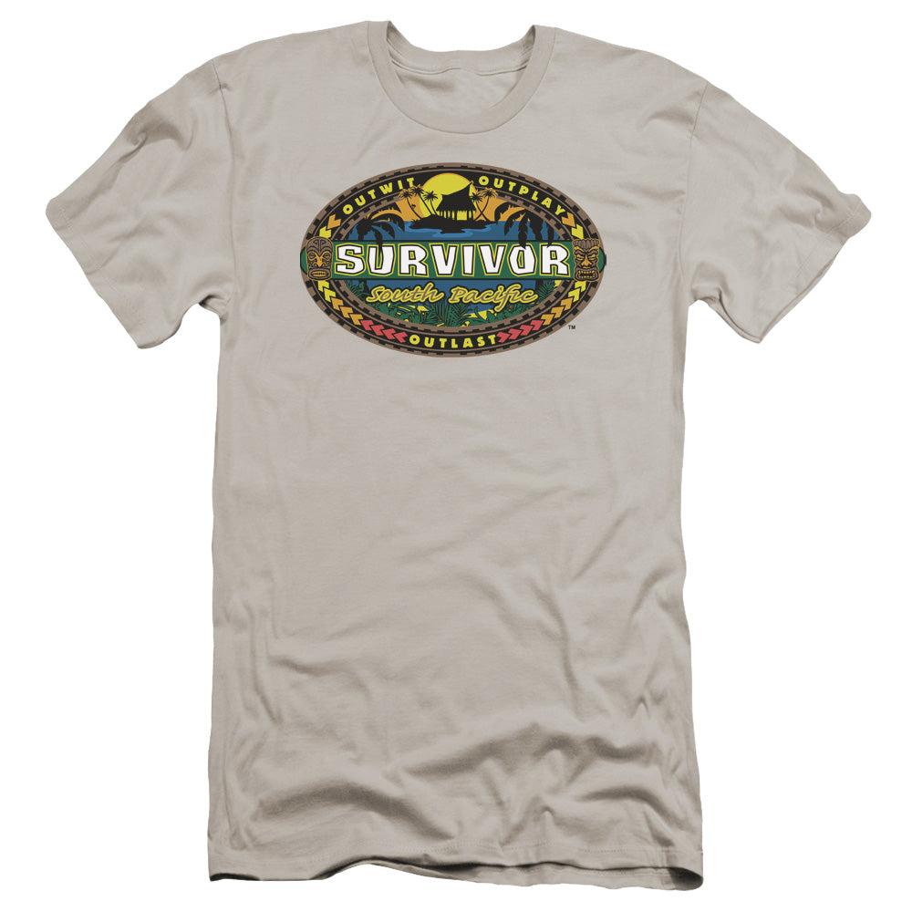 Survivor - South Pacific-premuim Canvas Adult Slim Fit 30/1 - Silver
