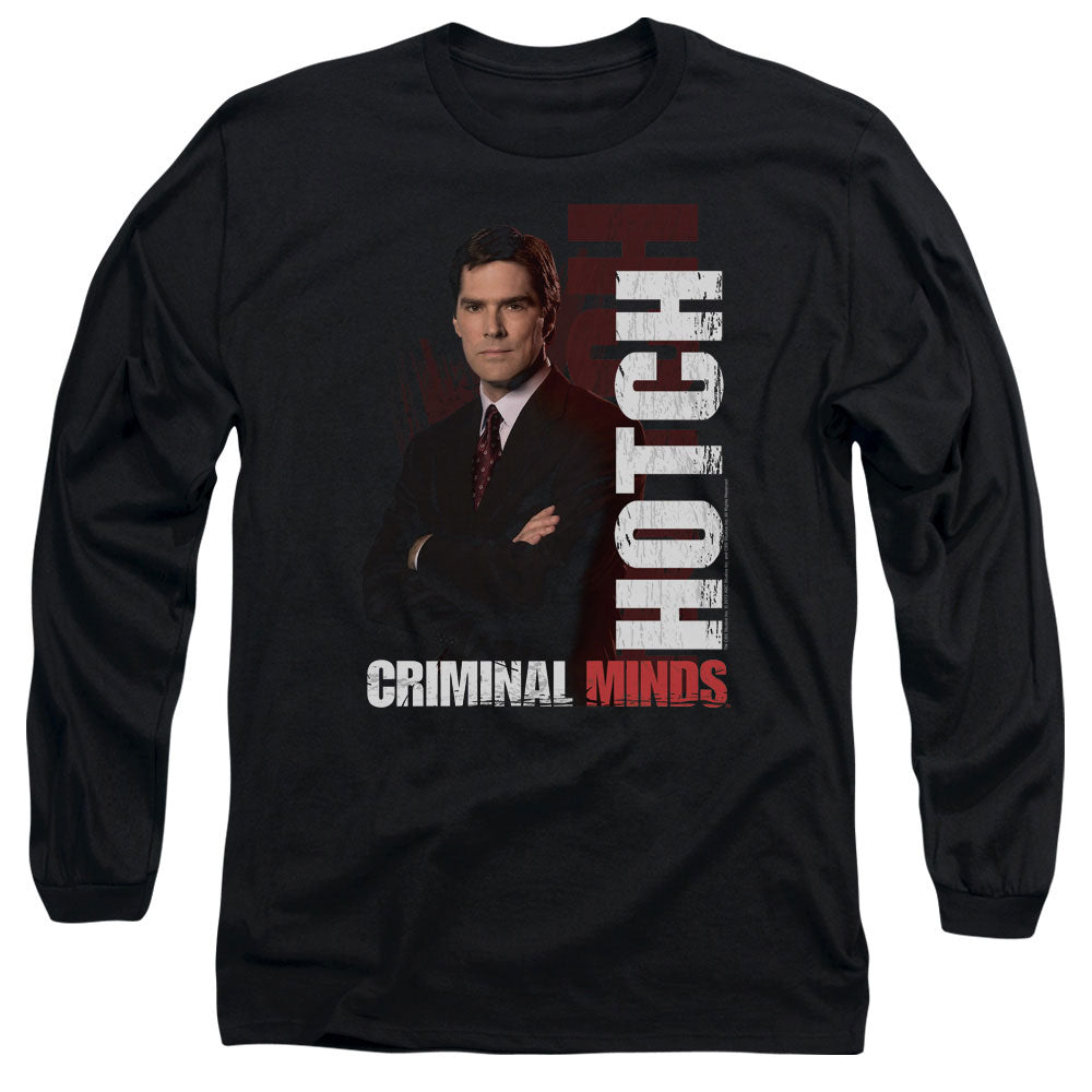 Criminal Minds - Hotch - Long Sleeve Adult 18/1 - Black T-shirt