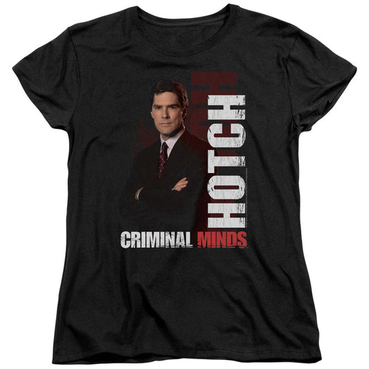 Criminal Minds - Hotch - Short Sleeve Womens Tee - Black T-shirt
