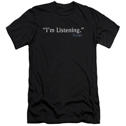 Frasier - Im Listening-premuim Canvas Adult Slim Fit 30/1 - Black