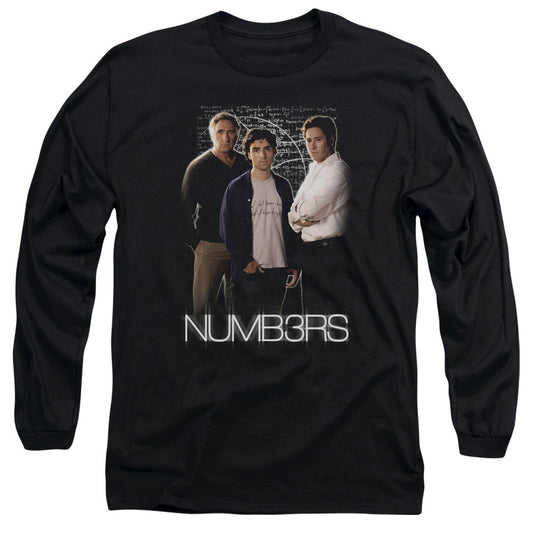 Numbers - Equations - Long Sleeve Adult 18/1 - Black T-shirt