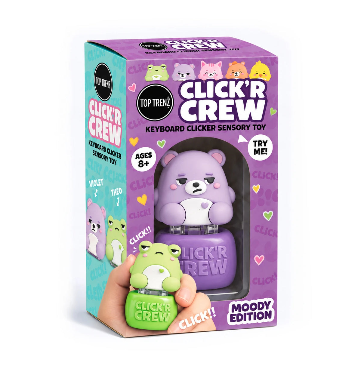 CLICK’R CREW – Moody Edition Keyboard Clicker Fidget Toy (random selection)