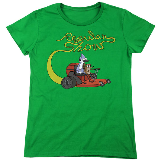 Regular Show - Mower - Short Sleeve Womens Tee - Kelly Green T-shirt