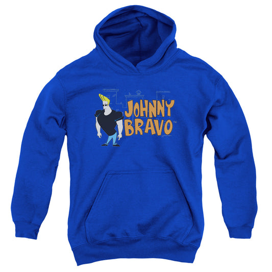 Johnny Bravo Johnny Logo-youth Pull-over Hoodie - Royal