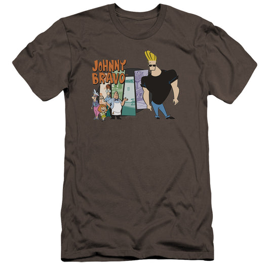 Johnny Bravo - Johnny & Friends-premuim Canvas Adult Slim Fit 30/1 - Charcoal