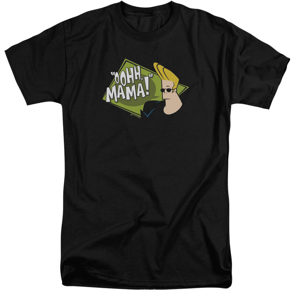 Johnny Bravo - Oohh Mama - Short Sleeve Adult Tall - Black T-shirt