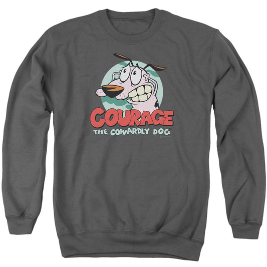 Courage The Cowardly Dog - Courage - Adult Crewneck Sweatshirt - Charcoal
