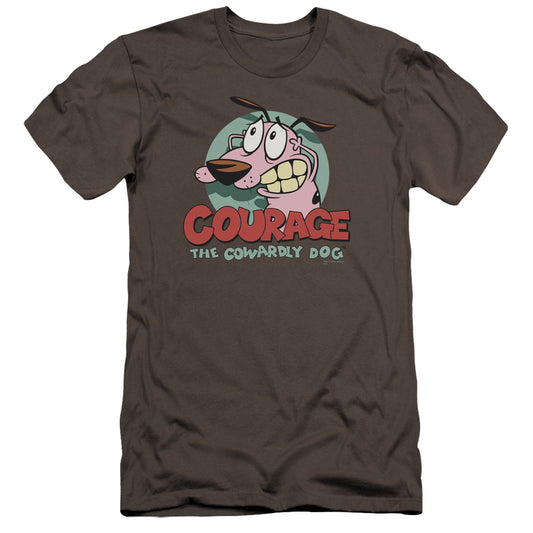 Courage The Cowardly Dog - Courage-premuim Canvas Adult Slim Fit 30/1 - Charcoal