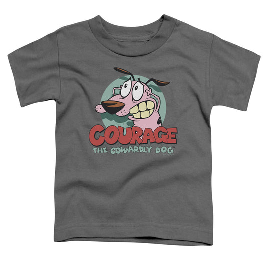 Courage The Cowardly Dog - Courage - Short Sleeve Toddler Tee - Charcoal T-shirt