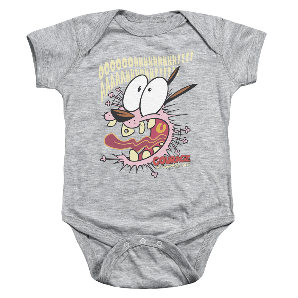 Courage The Cowardly Dog - Scaredy Dog - Infant Snapsuit - Athletic Heather
