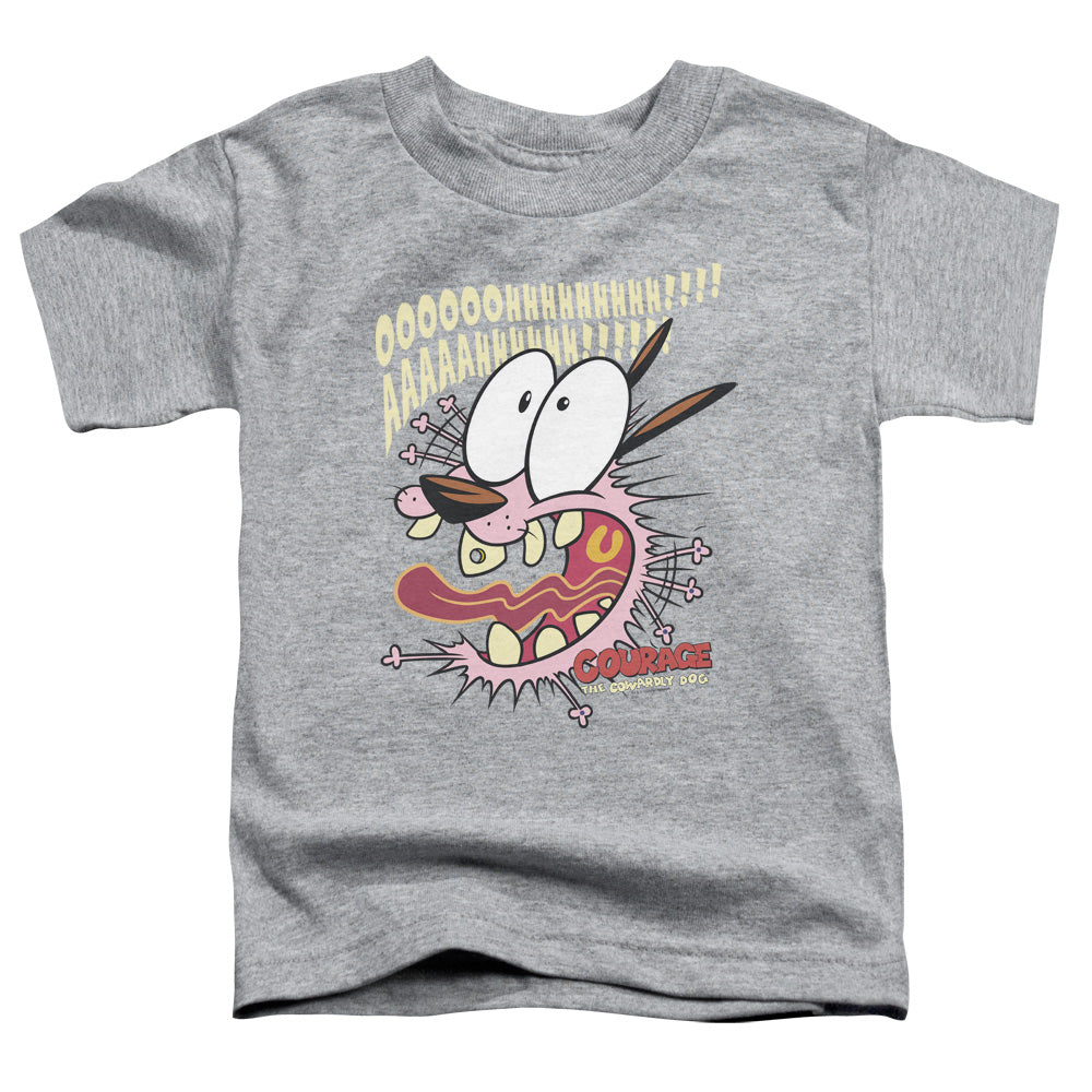 Courage The Cowardly Dog - Scaredy Dog - Short Sleeve Toddler Tee - Athletic Heather T-shirt