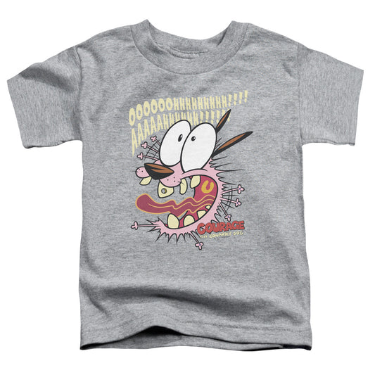 Courage The Cowardly Dog - Scaredy Dog - Short Sleeve Toddler Tee - Athletic Heather T-shirt