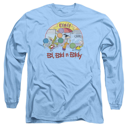 Ed Edd Eddy - Jawbreakers - Long Sleeve Adult 18/1 - Carolina Blue T-shirt