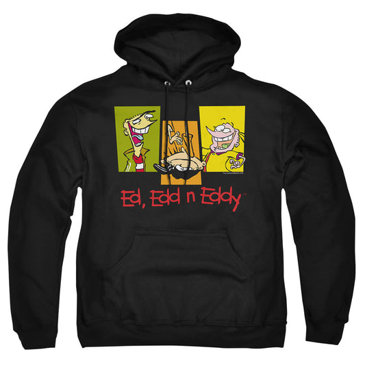 Ed Edd Eddy - 3 Ed's - Adult Pull-over Hoodie - Black
