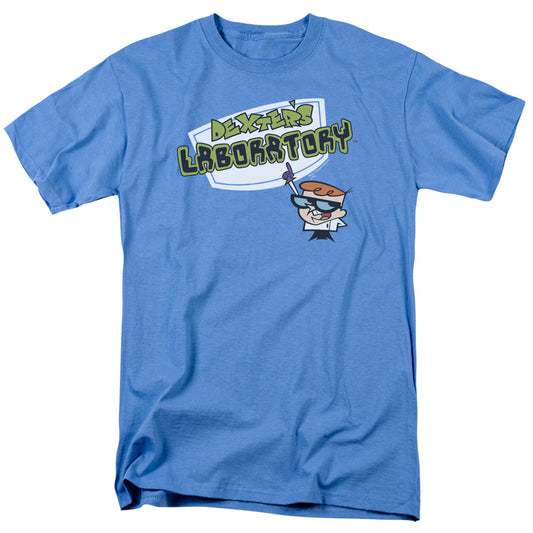 Dexters Laboratory - Logo - Short Sleeve Adult 18/1 - Carolina Blue T-shirt