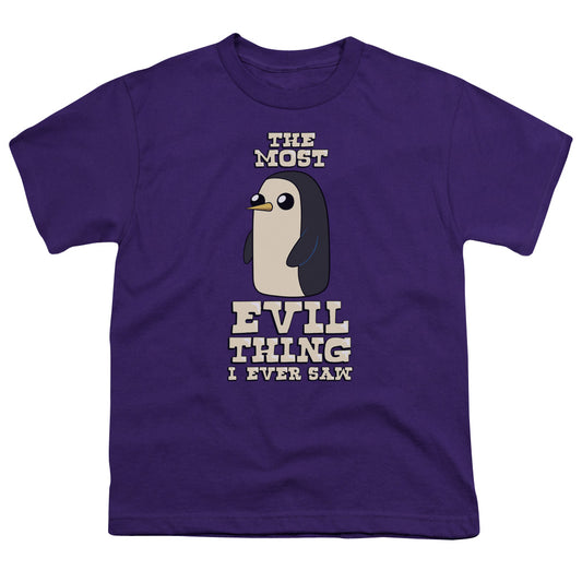 Adventure Time - Evil Thing - Short Sleeve Youth 18/1 - Purple T-shirt