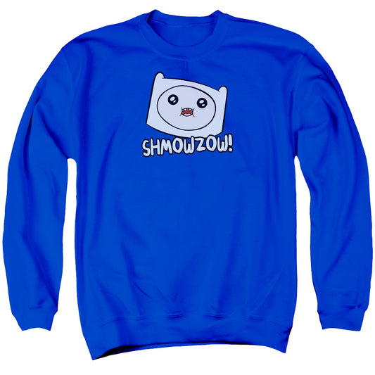 Adventure Time - Shmowzow - Adult Crewneck Sweatshirt - Royal Blue