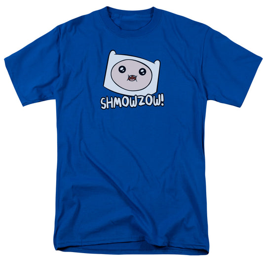 Adventure Time - Shmowzow - Short Sleeve Adult 18/1 - Royal Blue T-shirt