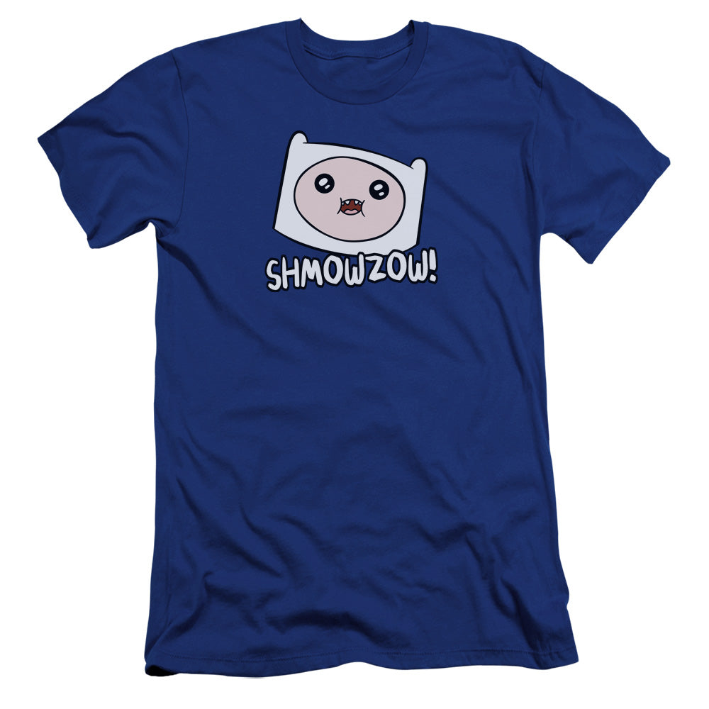 Adventure Time - Shmowzow-hbo Short Sleeve Adult 30/1 - Royal Blue T-shirt