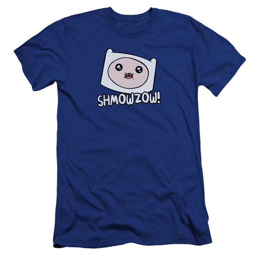 Adventure Time - Shmowzow-hbo Short Sleeve Adult 30/1 - Royal Blue T-shirt