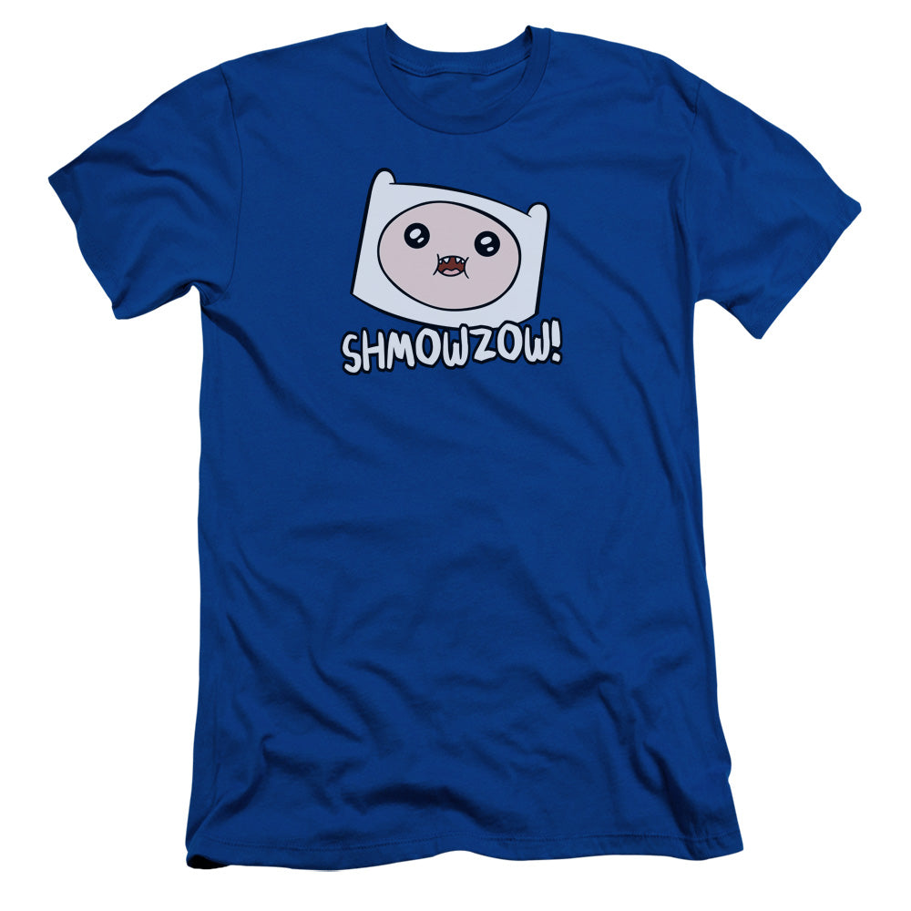 Adventure Time - Shmowzow - Short Sleeve Adult 30/1 - Royal Blue T-shirt