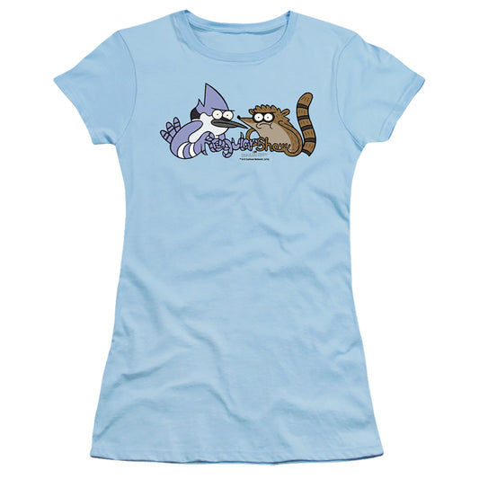 The Regular Show - Tattoo Art - Short Sleeve Junior Sheer - Light Blue T-shirt