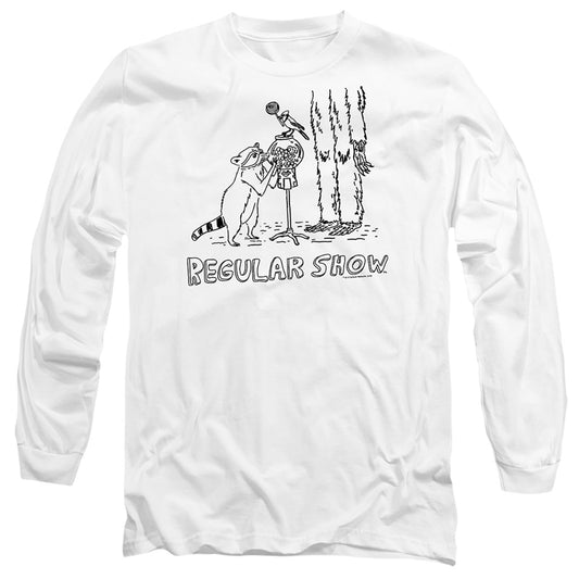 The Regular Show - Tattoo Art - Long Sleeve Adult 18/1 - White T-shirt