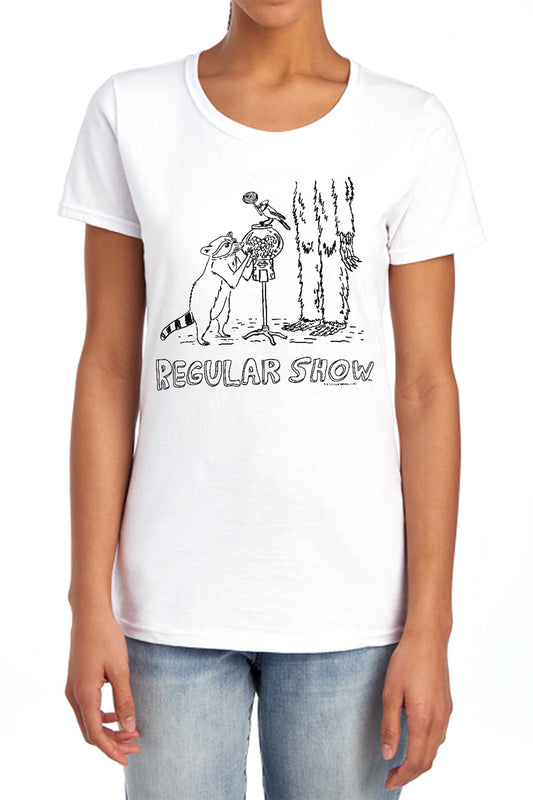 The Regular Show - Tattoo Art - Short Sleeve Womens Tee - White T-shirt