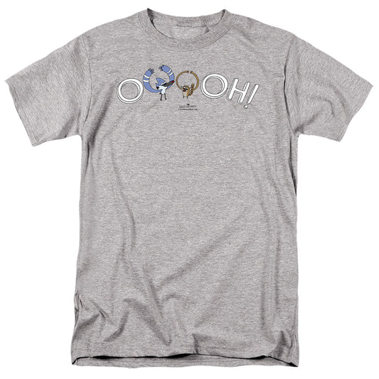The Regular Show - Ooooh - Short Sleeve Adult 18/1 - Athletic Heather T-shirt