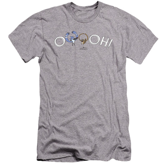 The Regular Show - Ooooh-hbo Short Sleeve Adult 30/1 - Athletic Heather T-shirt