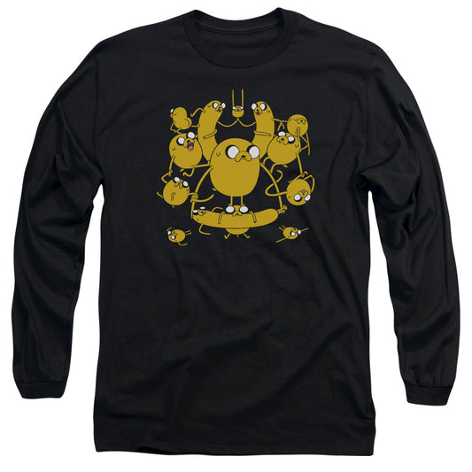 Adventure Time - Jakes - Long Sleeve Adult 18/1 - Black T-shirt