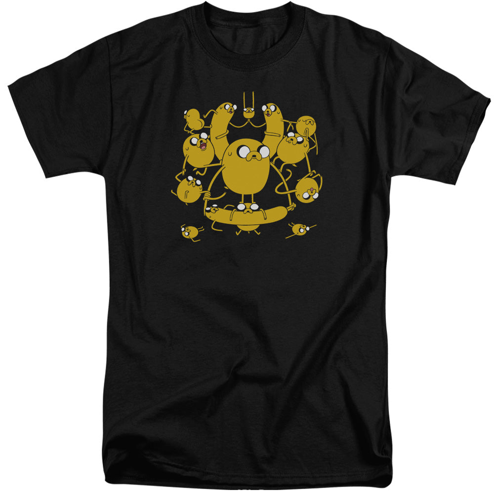 Adventure Time - Jakes - Short Sleeve Adult Tall 18/1 - Black T-shirt