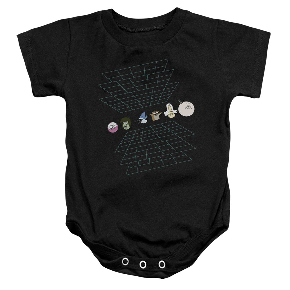 The Regular Show - Regular Grid-infant Snapsuit - Black
