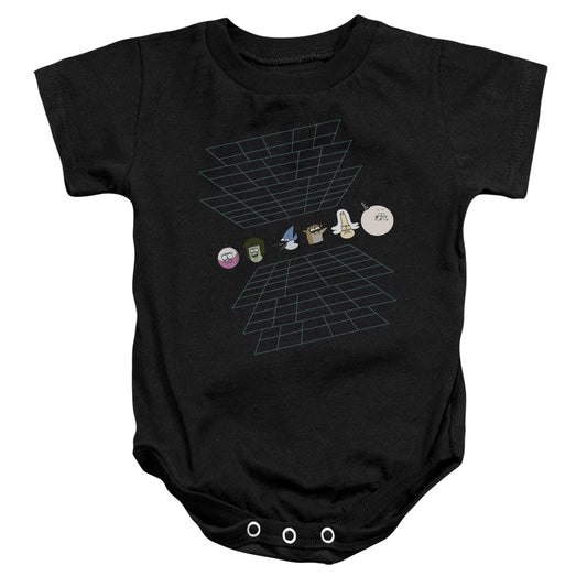 The Regular Show - Regular Grid-infant Snapsuit - Black