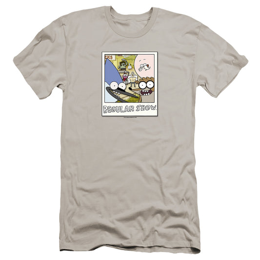 Regular Show - Instant Picture-hbo Short Sleeve Adult 30/1 - Silver T-shirt