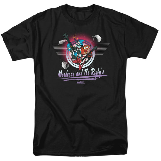 The Regular Show - Mordecai & The Rigbys - Short Sleeve Adult 18/1 - Black T-shirt