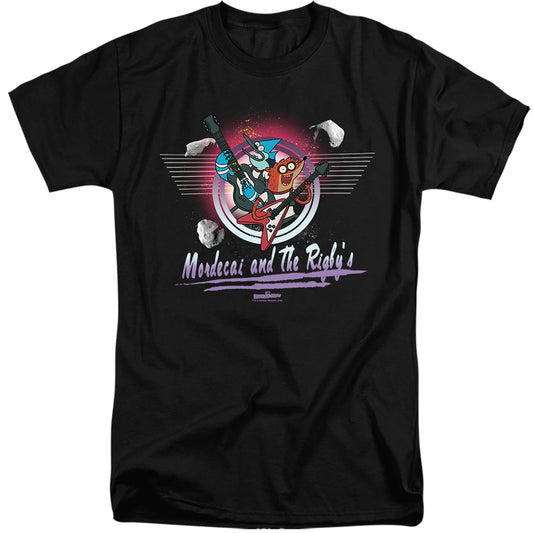 The Regular Show - Mordecai & The Rigbys - Short Sleeve Adult Tall 18/1 - Black T-shirt