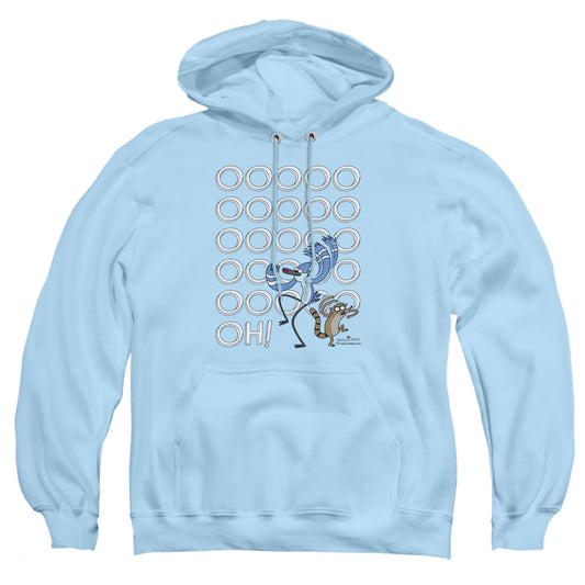 The Regular Show - Oooooh - Adult Pull-over Hoodie - Light Blue