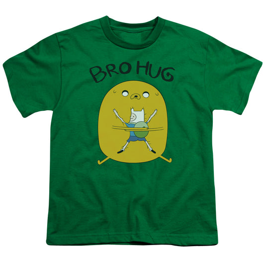 Adventure Time - Bro Hug - Short Sleeve Youth 18/1 - Kelly Green T-shirt