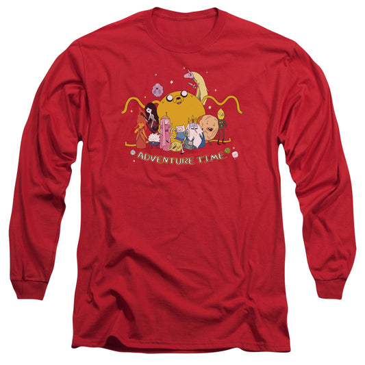 Adventure Time - Outstretched - Long Sleeve Adult 18/1 - Red T-shirt