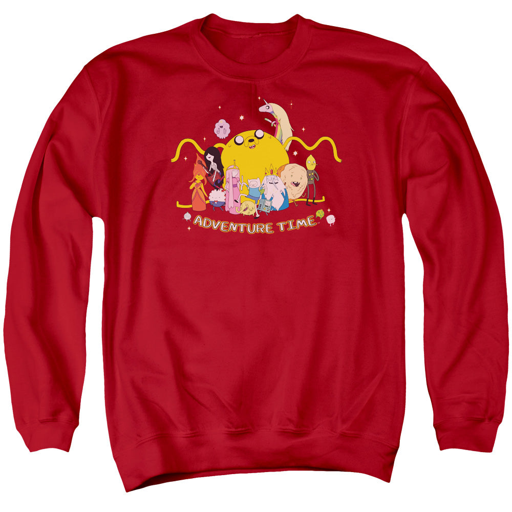 Adventure Time - Outstretched - Adult Crewneck Sweatshirt - Red