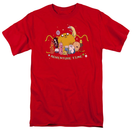 Adventure Time - Outstretched - Short Sleeve Adult 18/1 - Red T-shirt