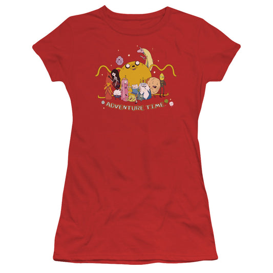 Adventure Time - Outstretched - Short Sleeve Junior Sheer - Red T-shirt