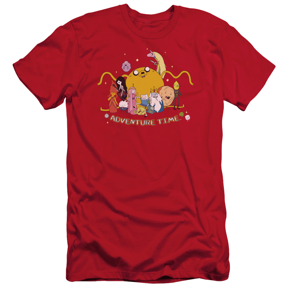 Adventure Time - Outstretched - Short Sleeve Adult 30/1 - Red T-shirt