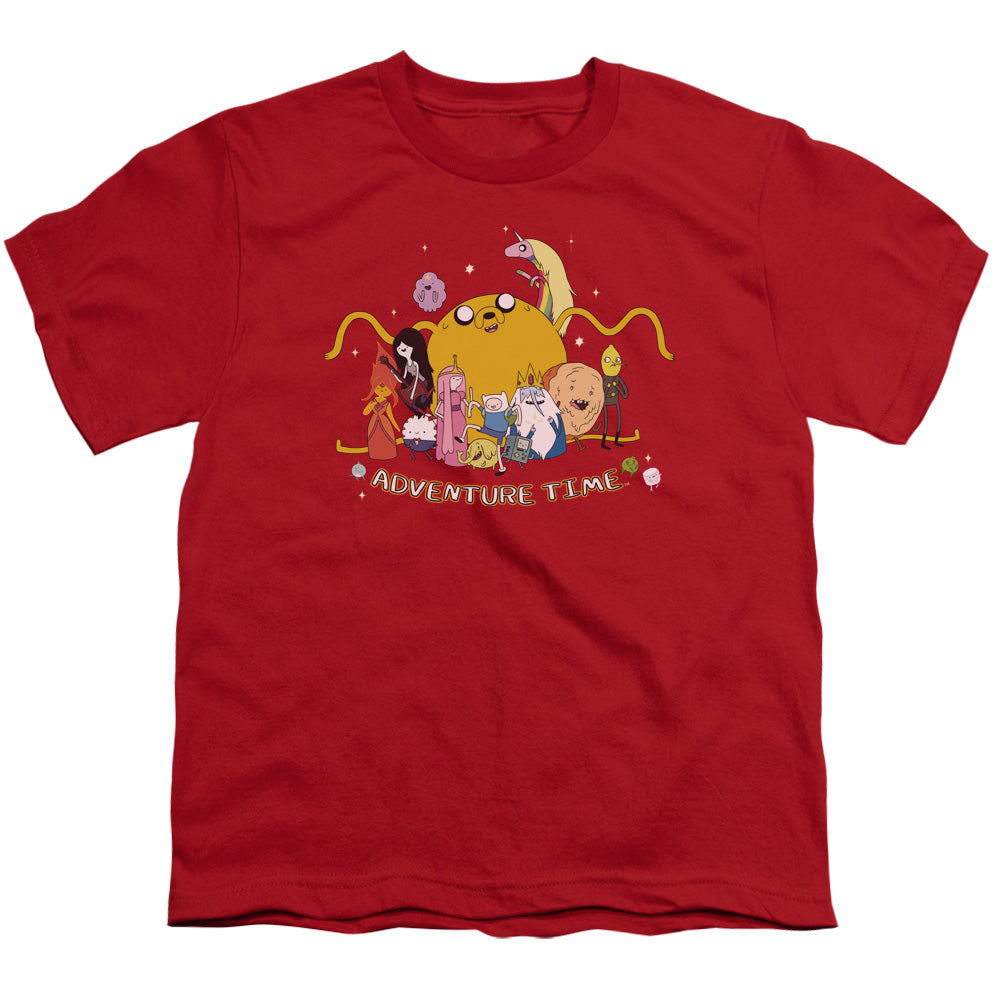 Adventure Time - Outstretched - Short Sleeve Youth 18/1 - Red T-shirt