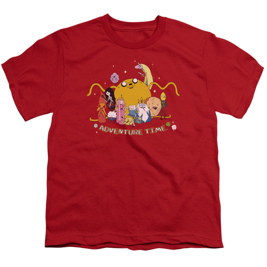 Adventure Time - Outstretched - Short Sleeve Youth 18/1 - Red T-shirt