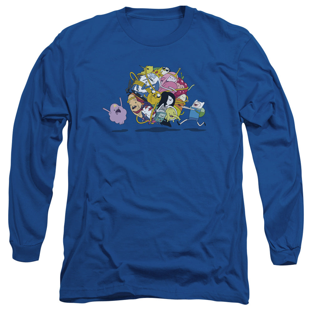 Adventure Time - Glob Ball - Long Sleeve Adult 18/1 - Royal Blue T-shirt