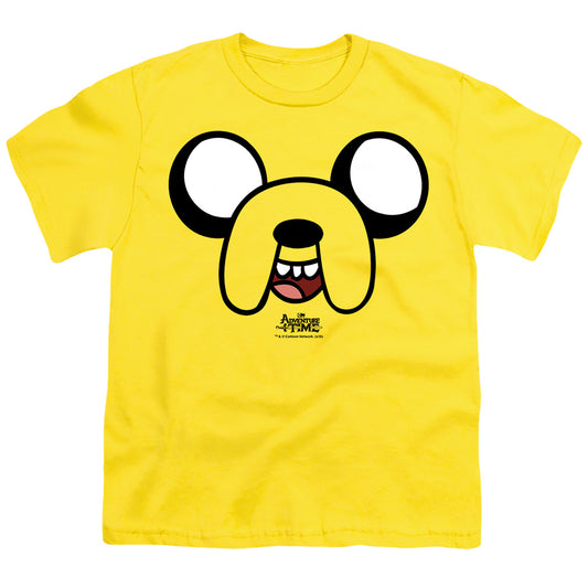 Adventure Time - Jake Head - Short Sleeve Youth 18/1 - Gold T-shirt