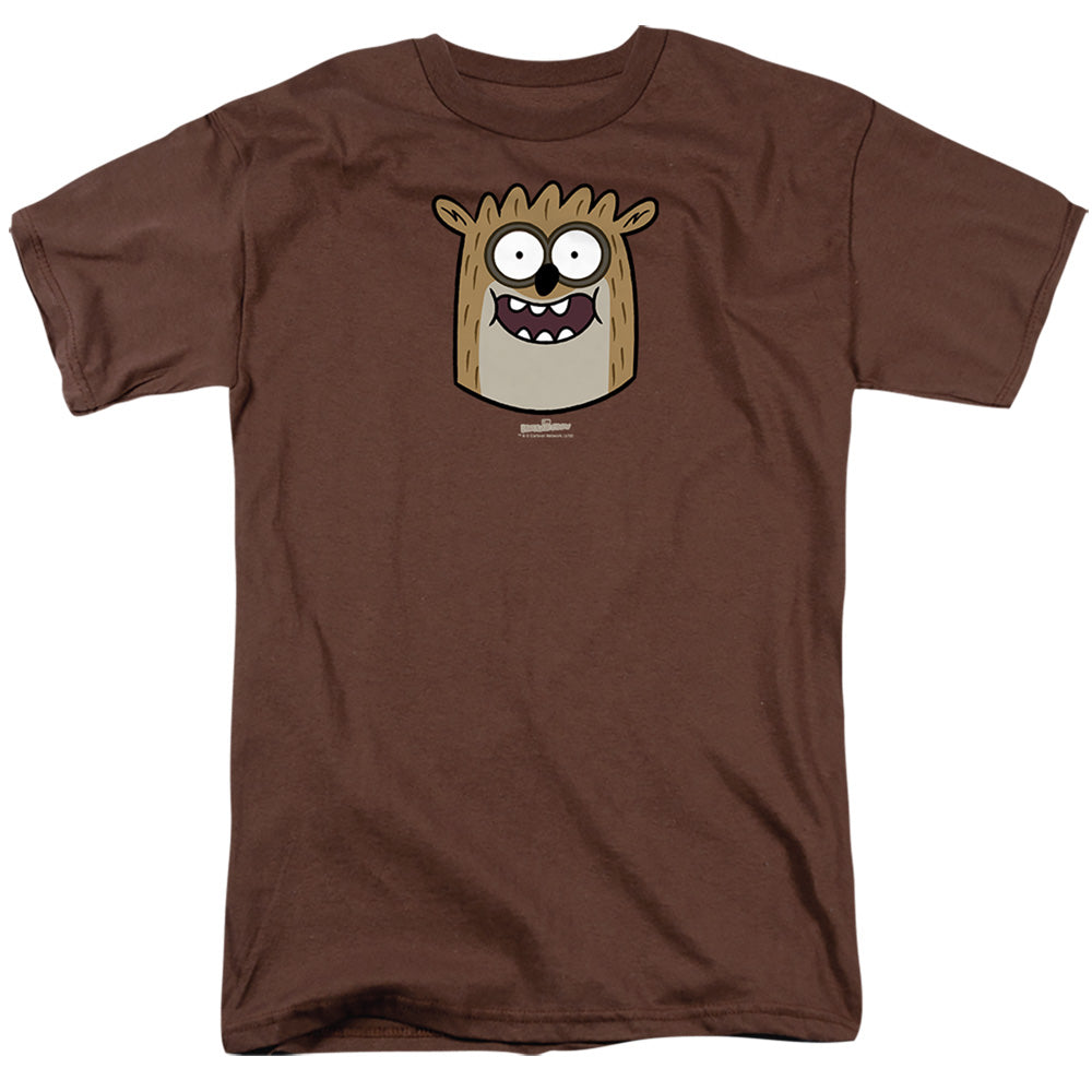 The Regular Show - Rigby - Short Sleeve Adult 18/1 - Coffee T-shirt